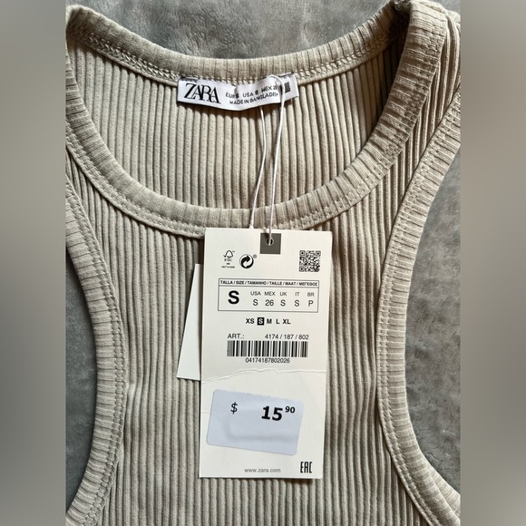 Zara Ribbed Crop Top - Picture 3 of 3